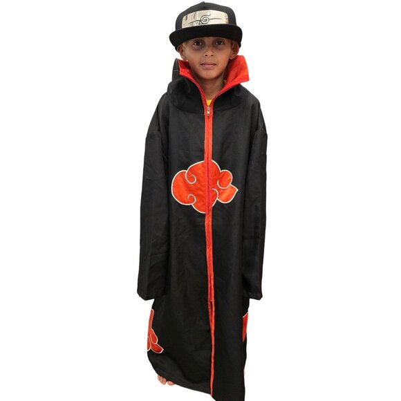 Naruto Akatsuki Cloak Costume Robe size small adults Halloween cosplay anime - Picture 1 of 9